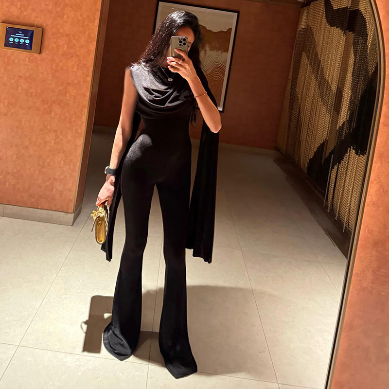 Women'S Formal Wear Jumpsuit - Black Women Jumpsuit Sexy Sleeveless With
