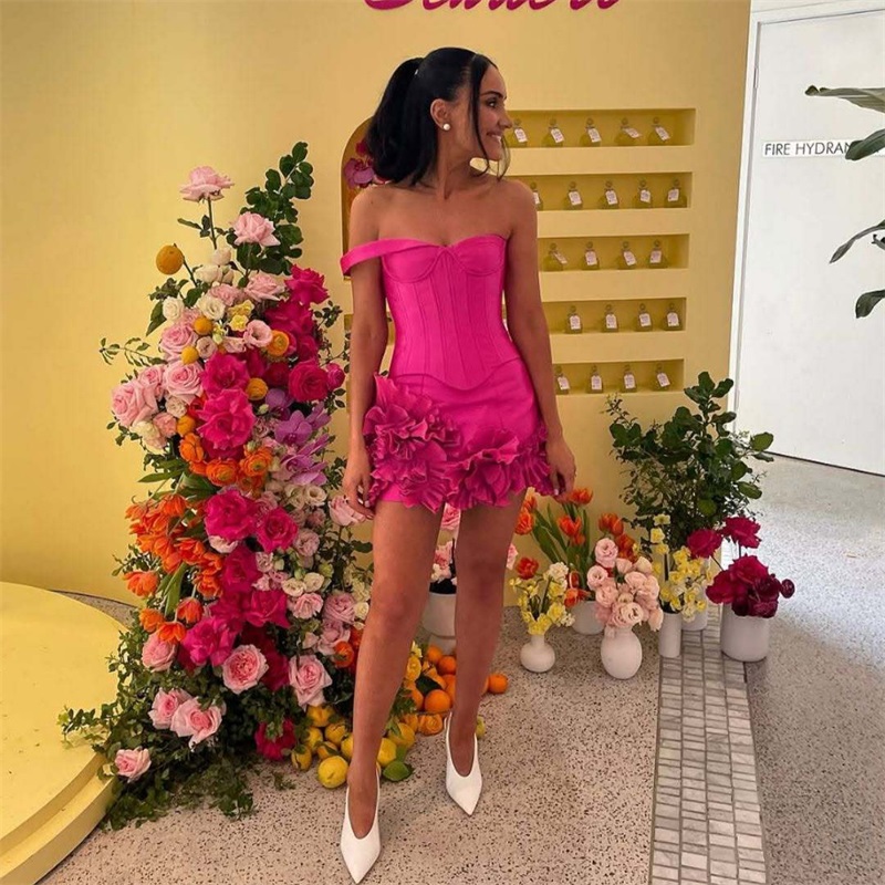 Hot Pink Women Prom Dress Sexy - Women'S Red Formal Wear のレビューと価格