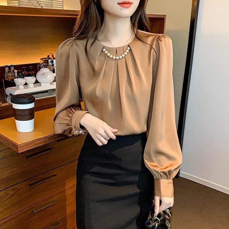 Office Outfits Round Neck Fema - Women'S Formal Wear Blouse のレビューと価格