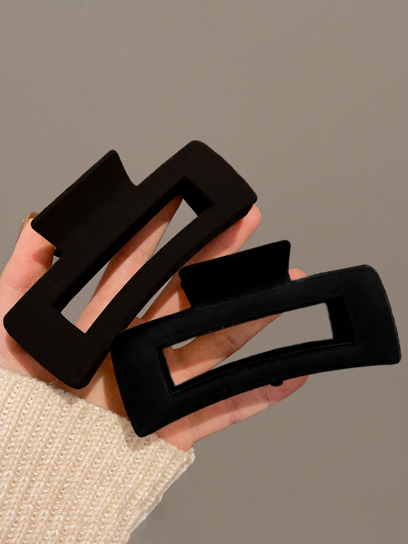 4pcs Women Large Black Square  - Formal Wear Hairstyles For Women のレビューと価格
