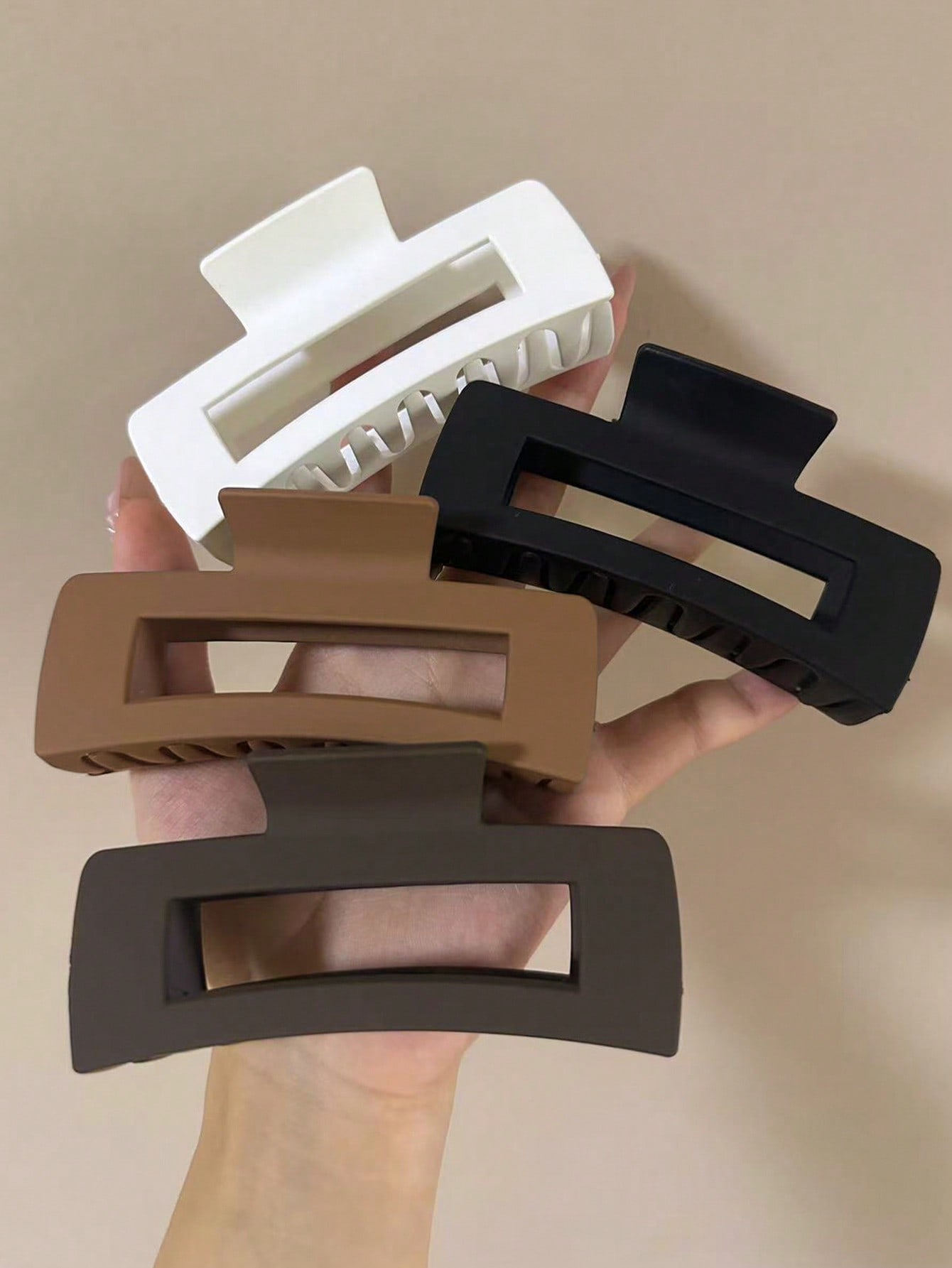 4pcs Women Large Black Square  - Formal Wear Hairstyles For Women のレビューと価格
