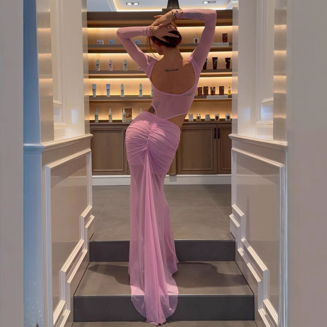 Pink Prom Dress 2 Pcs  Women J - Women'S Formal Jumpsuit Evening Wear のレビューと価格