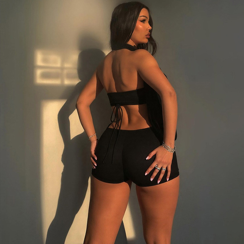 Black Women Jumpsuit Sexy Halt - Women'S Formal Wear Jumpsuit のレビューと価格