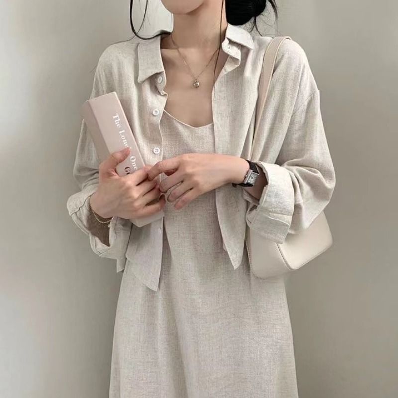 Women Dress Set Two Piece Sets - Shift Dress Sleeveless のレビューと価格