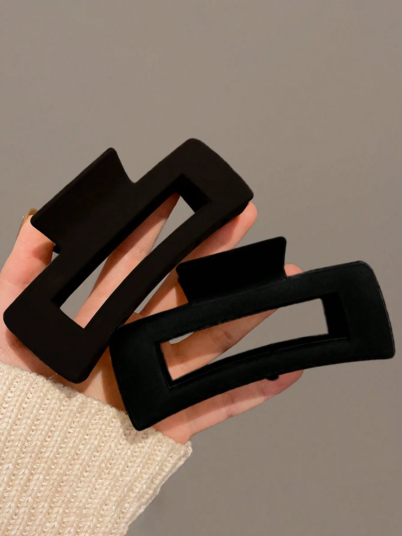 4pcs Women Large Black Square  - Formal Wear Hairstyles For Women のレビューと価格