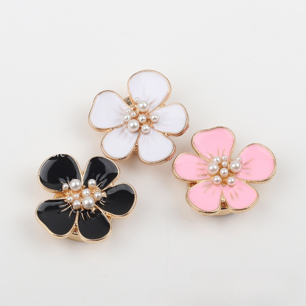 1pc Pearl Camellia Button Cove - Women'S Formal Wear Blouse のレビューと価格