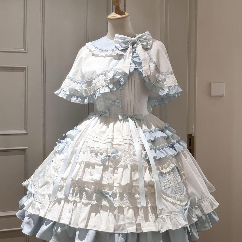Japanese Cosplay Lolita 2 Piec - Shift Dress Sleeveless のレビューと価格