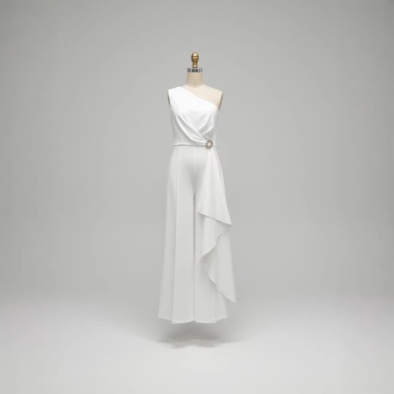 Elegant Women's White One Shou - Women'S Formal Jumpsuit Evening Wear のレビューと価格