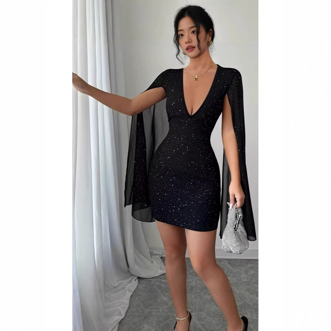 V Neck Bodycon Midi Dress Eleg - Women Formal Party Wear Dress のレビューと価格
