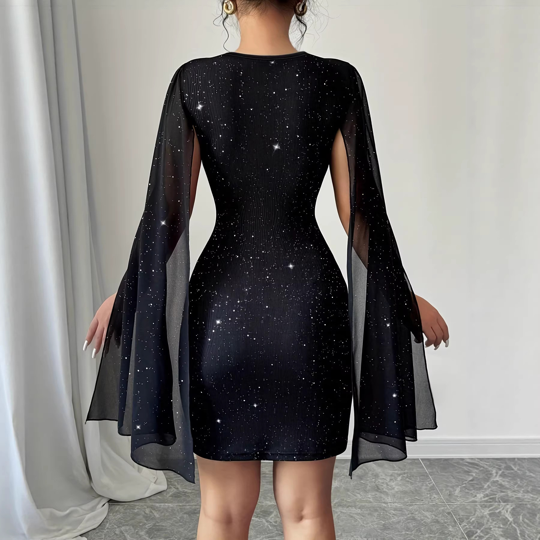 V Neck Bodycon Midi Dress Eleg - Women Formal Party Wear Dress のレビューと価格