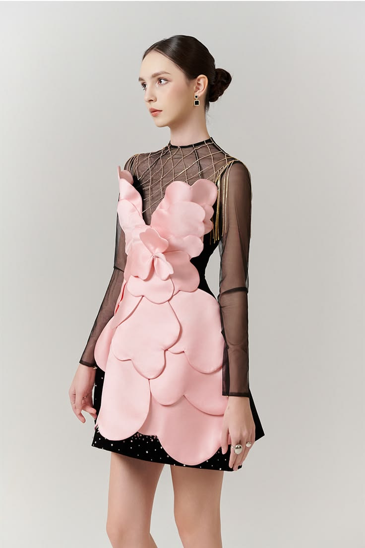 Gothic Black Pink Floral Mini  - Women'S Red Formal Wear のレビューと価格