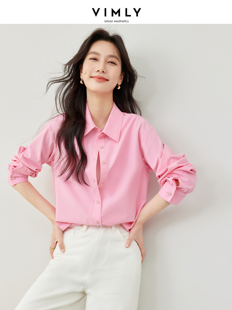 VIMLY Spring Formal Shirts Wom - Women'S Formal Wear Blouse のレビューと価格