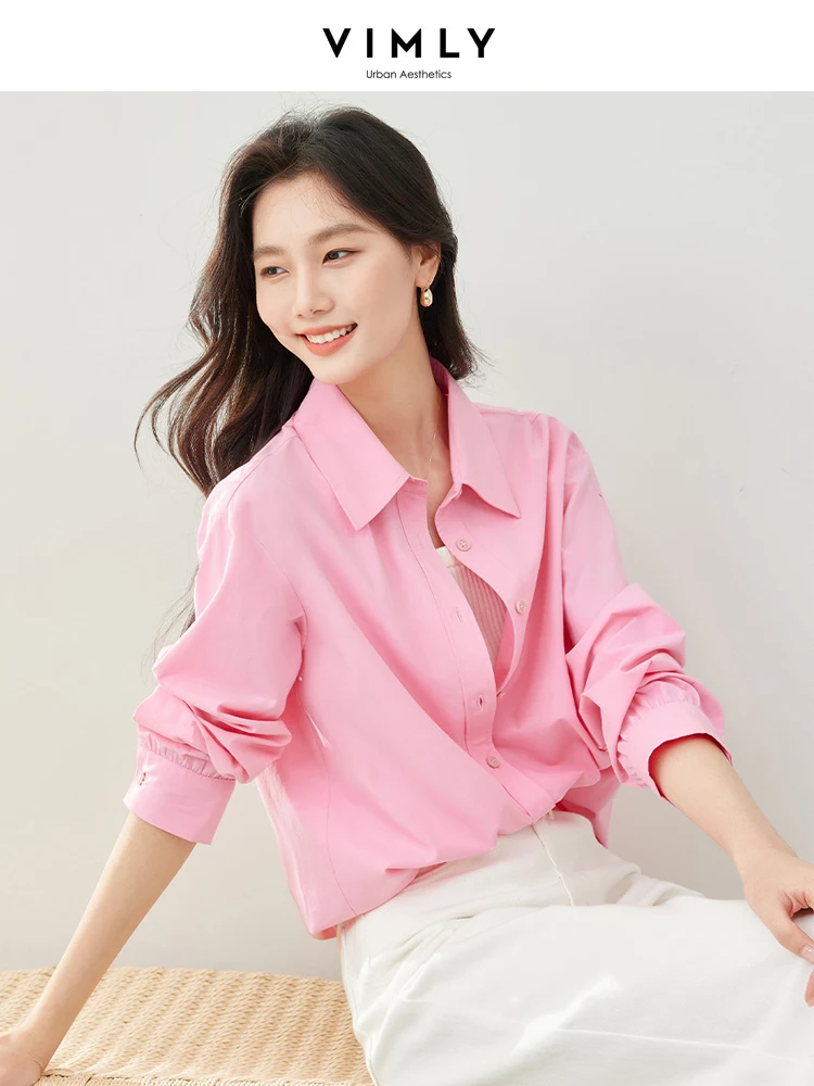 VIMLY Spring Formal Shirts Wom - Women'S Formal Wear Blouse のレビューと価格