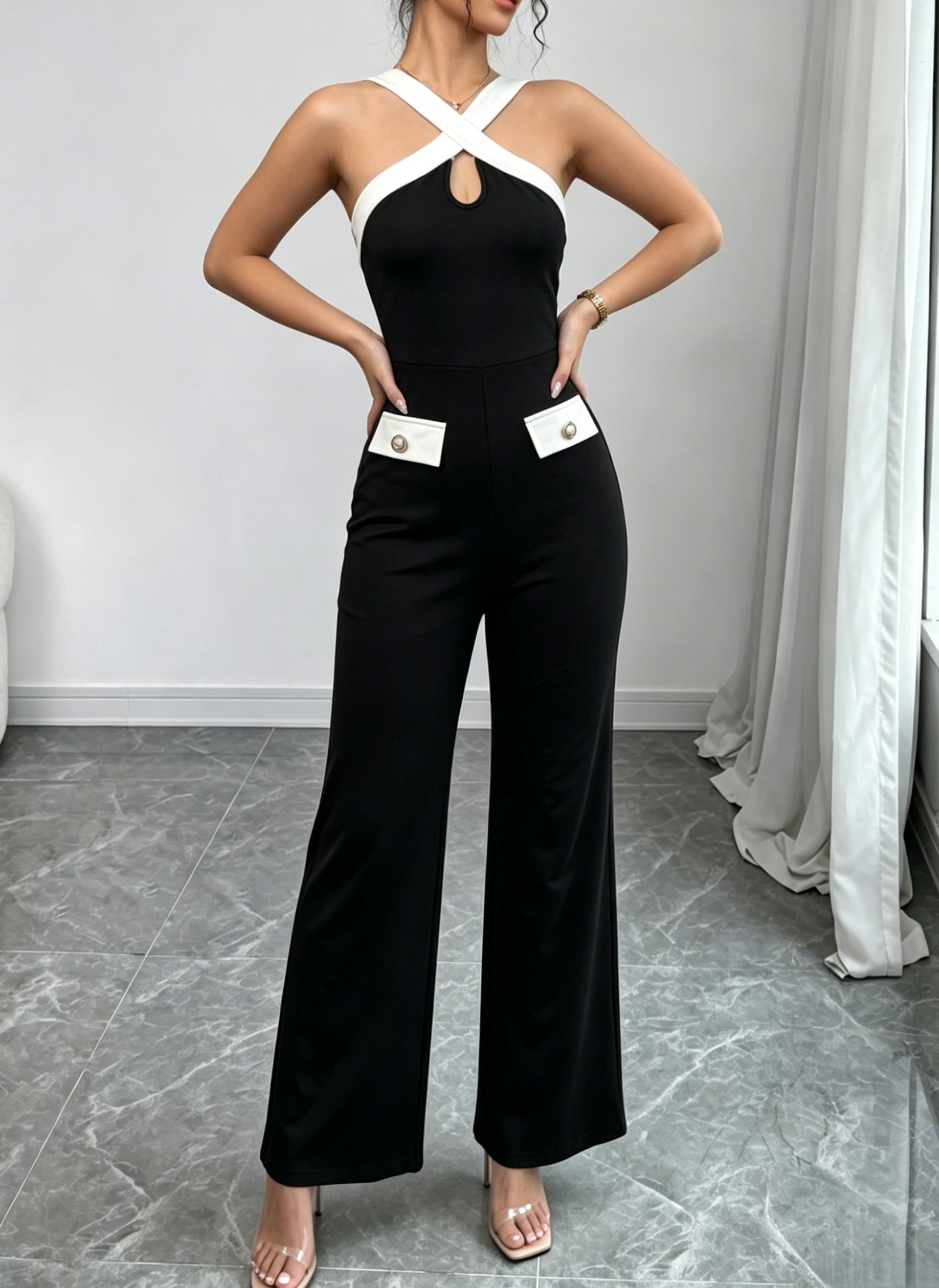 Women's Jumpsuit Crisscross Ha - Women'S Formal Jumpsuit Evening Wear のレビューと価格