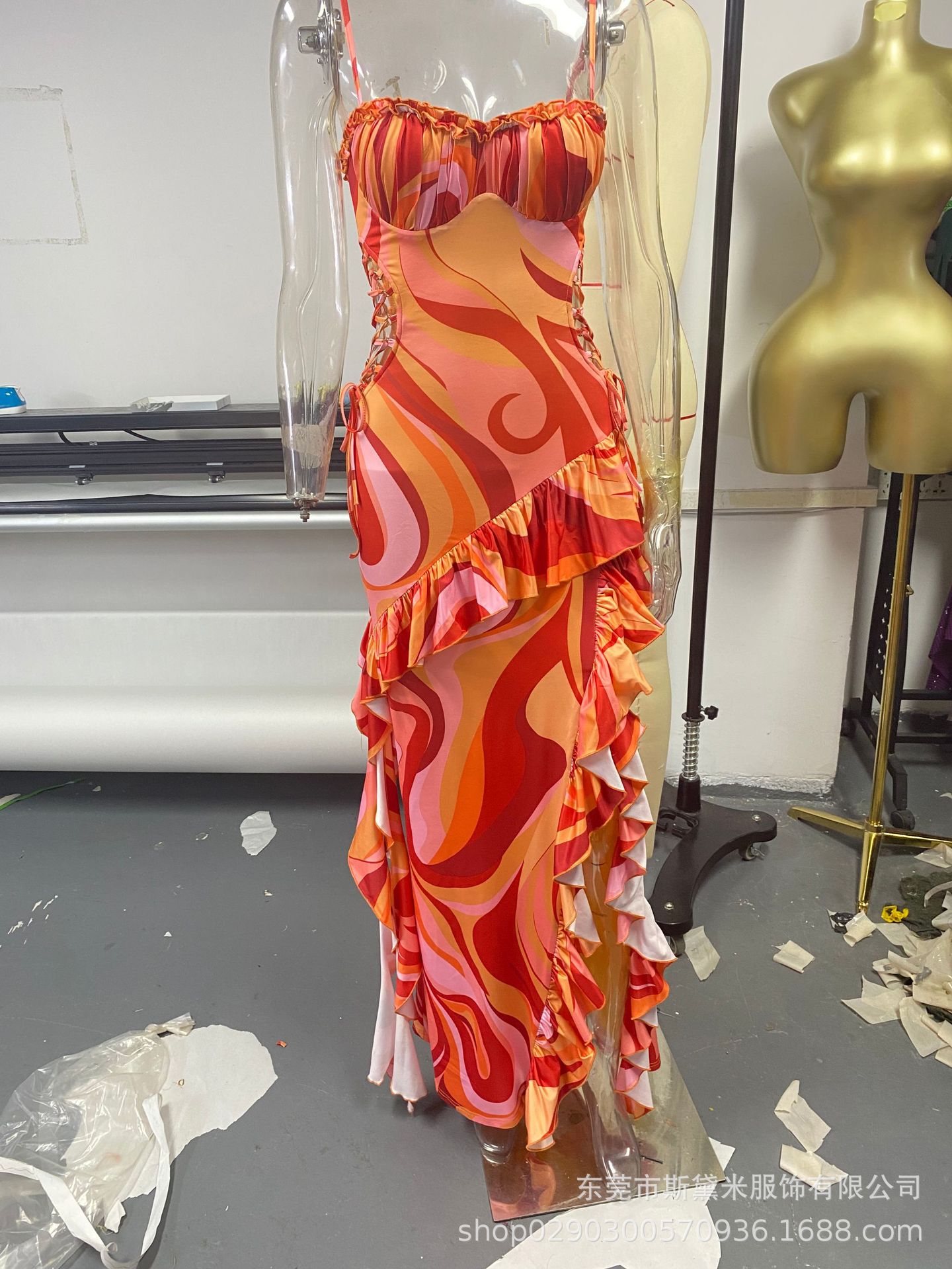 Floral Printed Women Prom Dres - Women'S Red Formal Wear のレビューと価格
