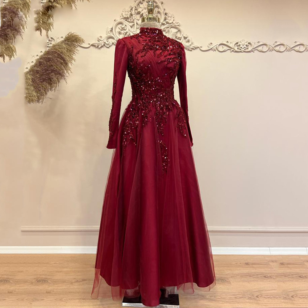 Beads Ankle Length A Line Prom - Women Formal Party Wear Dress のレビューと価格