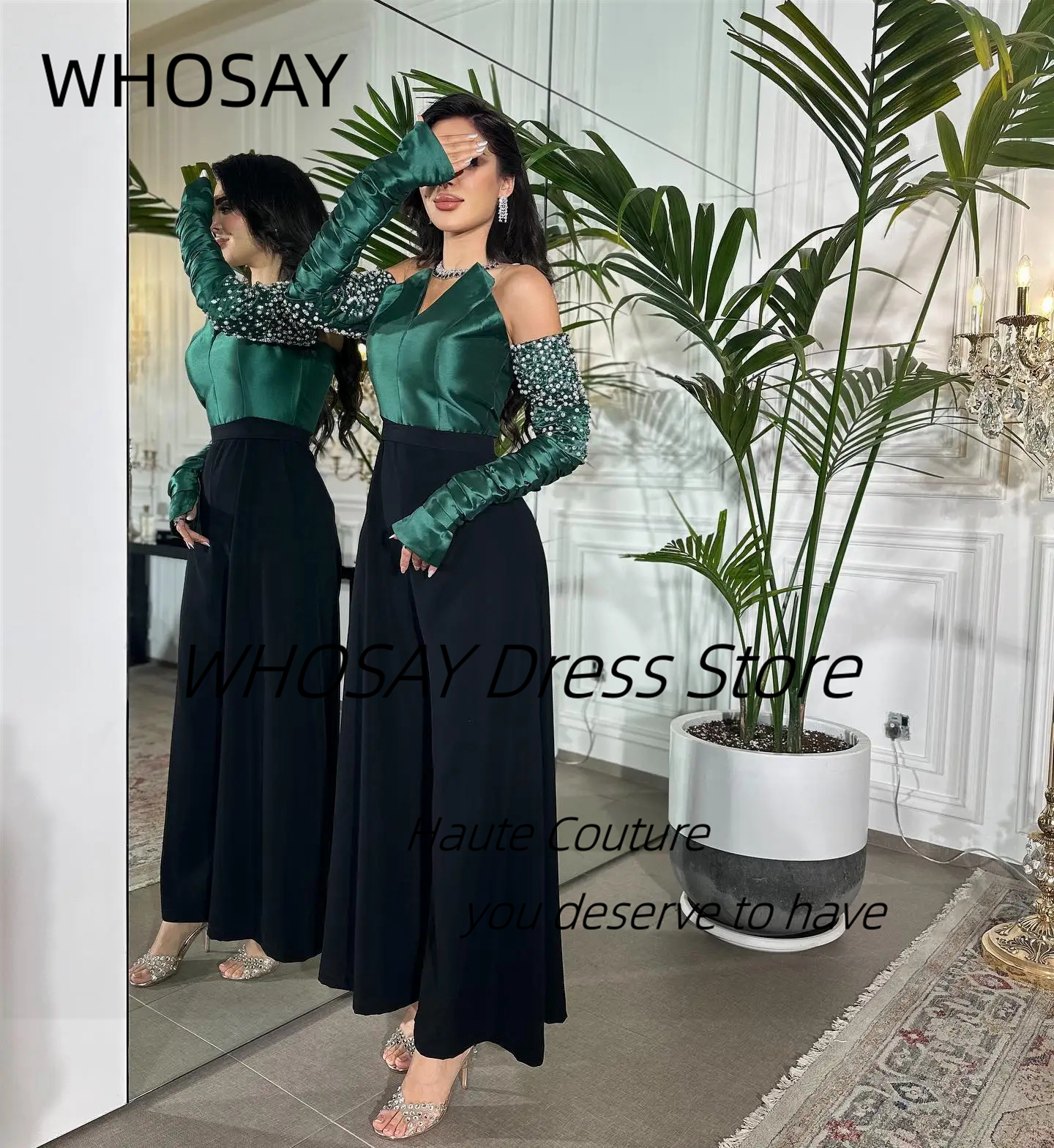 WHOSAY Customized Bead Long Sl - Women'S Formal Jumpsuit Evening Wear のレビューと価格