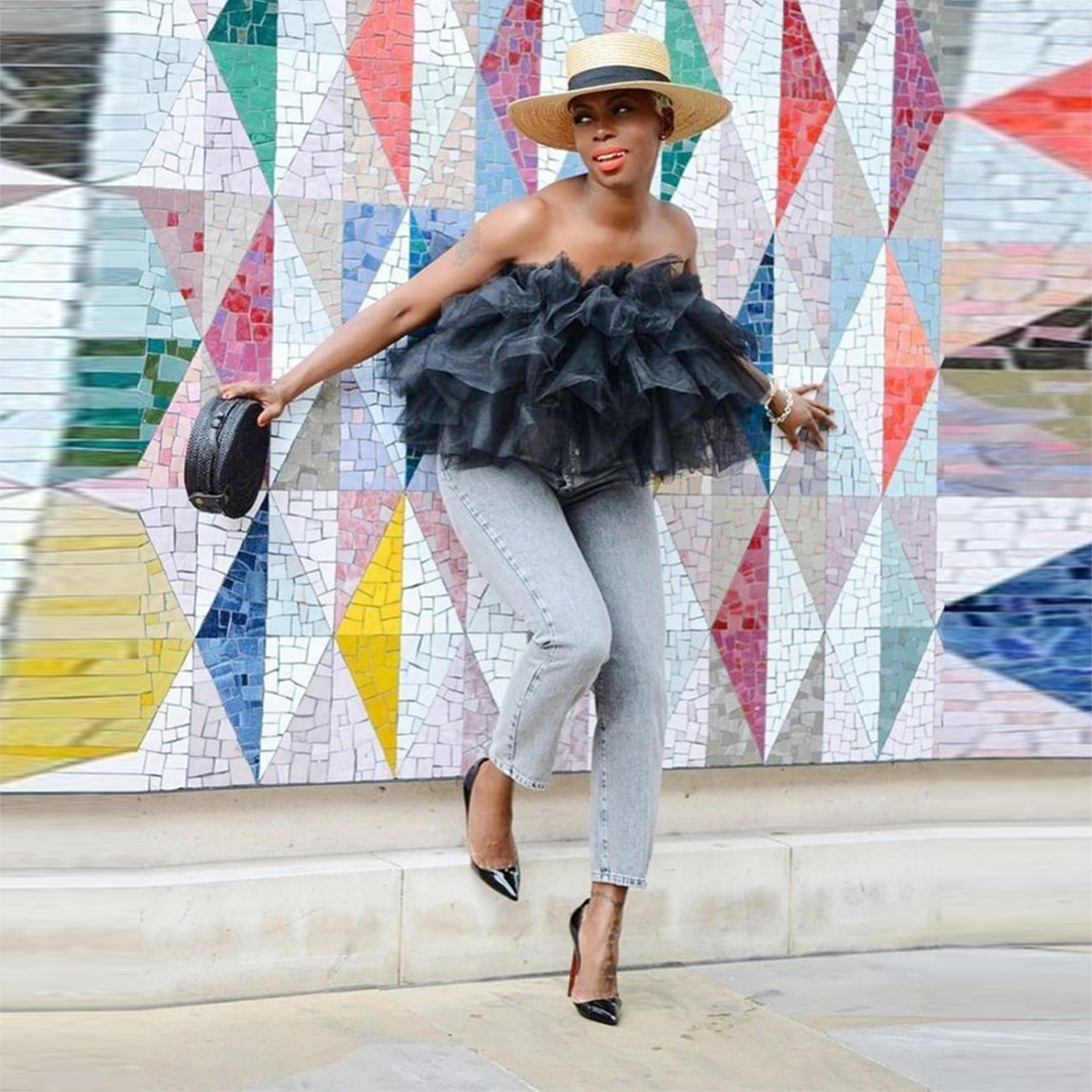 Black Ruffles Tulle Top For Wo - Women'S Formal Wear Blouse のレビューと価格