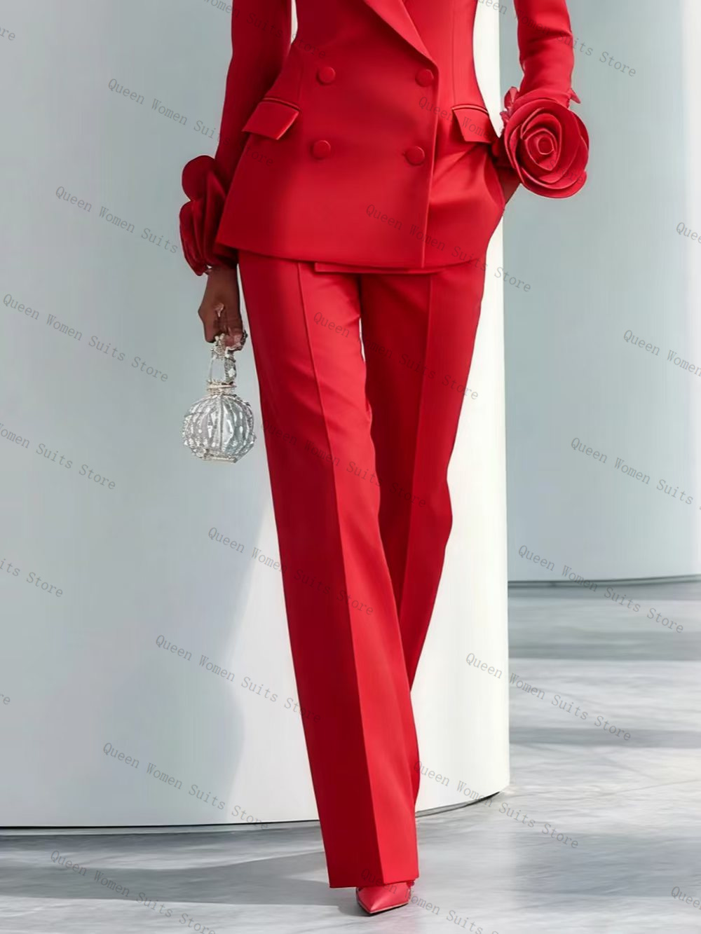 Luxury Red Women Suit Set 2 Pc - Women'S Red Formal Wear のレビューと価格