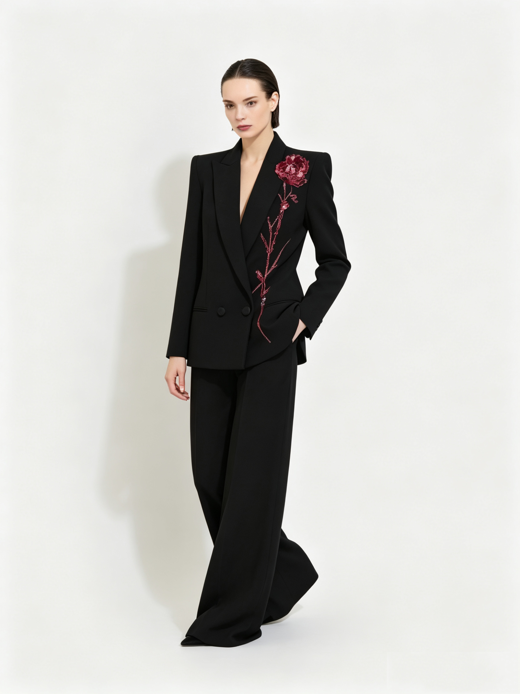 Black Women Suits Set 2 Piece  - Women'S Red Formal Wear のレビューと価格