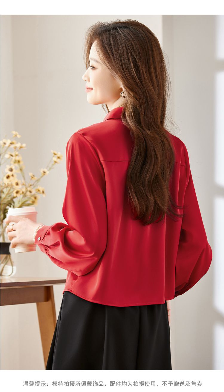 Long Sleeve Shirts Womens Cott - Women'S Formal Wear Blouse のレビューと価格