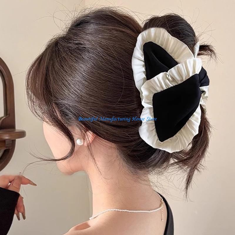 E56A Large Fabric Bowknot Hair - Formal Wear Hairstyles For Women のレビューと価格