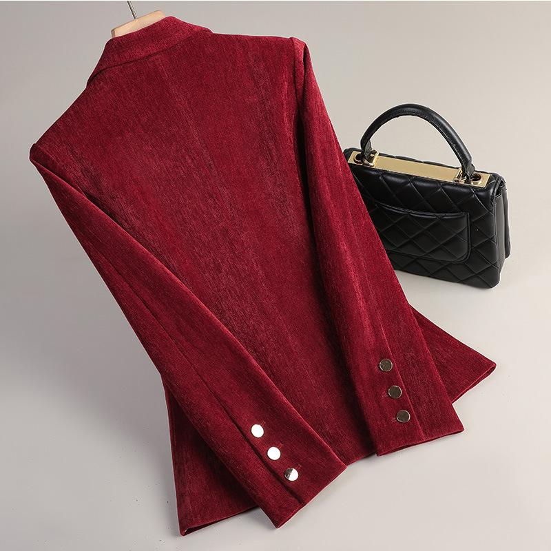 Yellow Gold Velvet Blazer Wome - Women Formal Wear Blazers のレビューと価格