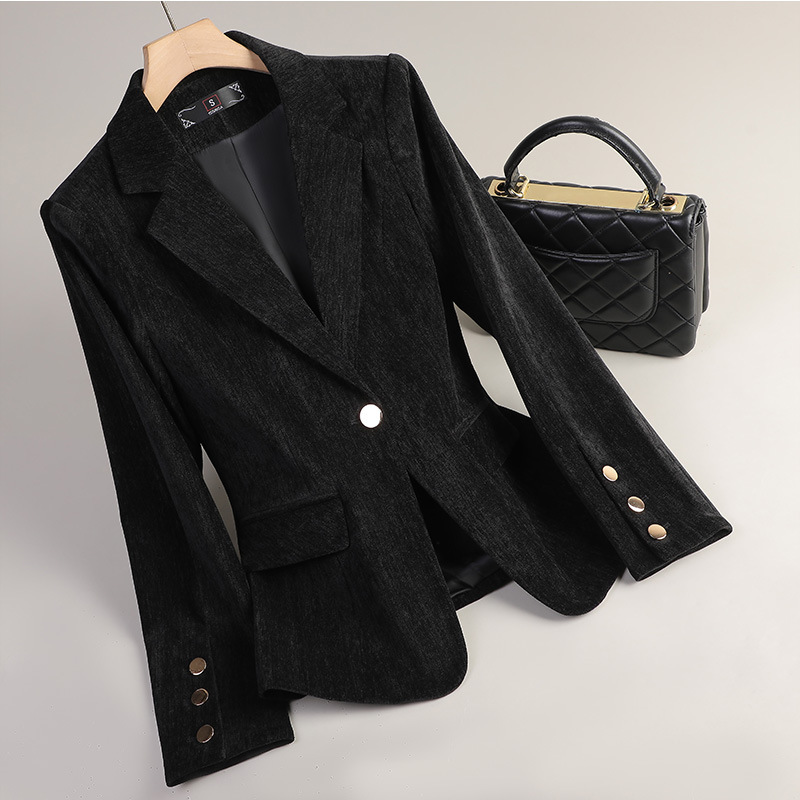 Yellow Gold Velvet Blazer Wome - Women Formal Wear Blazers のレビューと価格