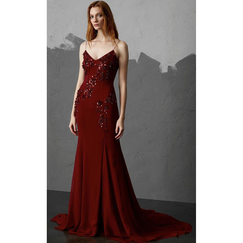 Red Evening Dresses Women Spag - Formal Dress Female のレビューと価格