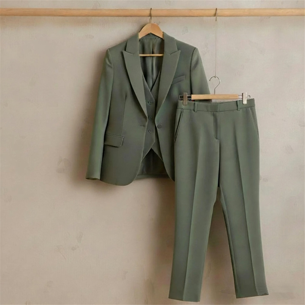 New Sage Green Women's Suit 3  - Women Formal Wear Blazers のレビューと価格