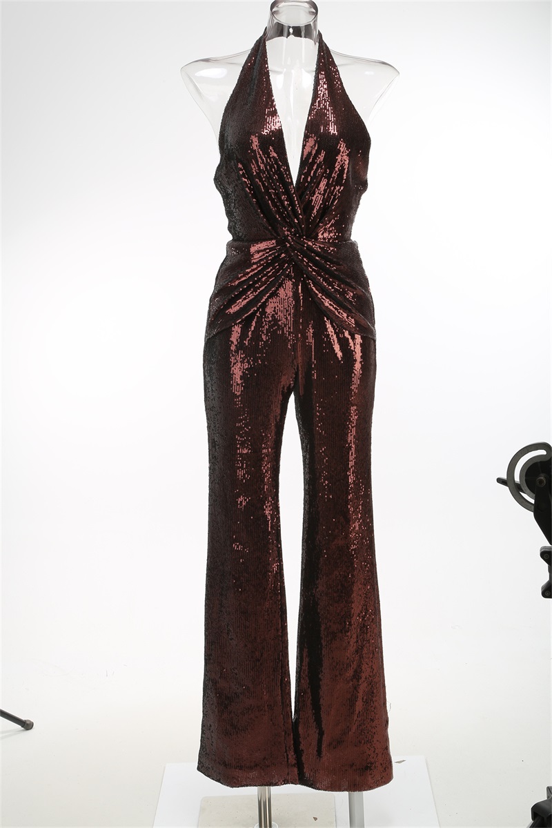 Glitter Sequins Women Jumpsuit - Women'S Formal Wear Jumpsuit のレビューと価格