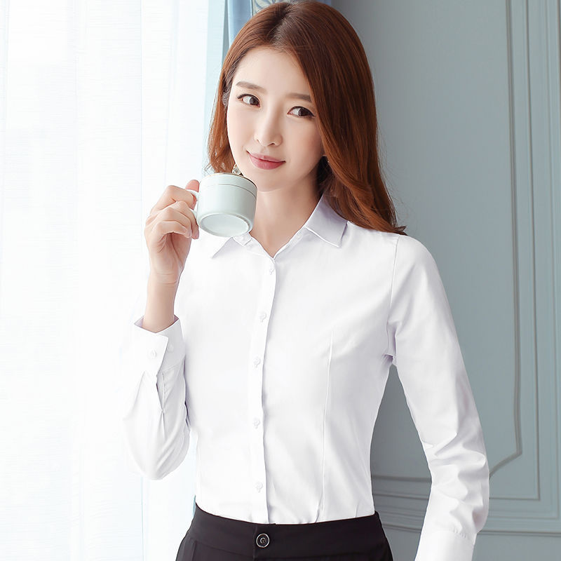Korean Slim Black White Blouse - Women'S Formal Wear Blouse のレビューと価格