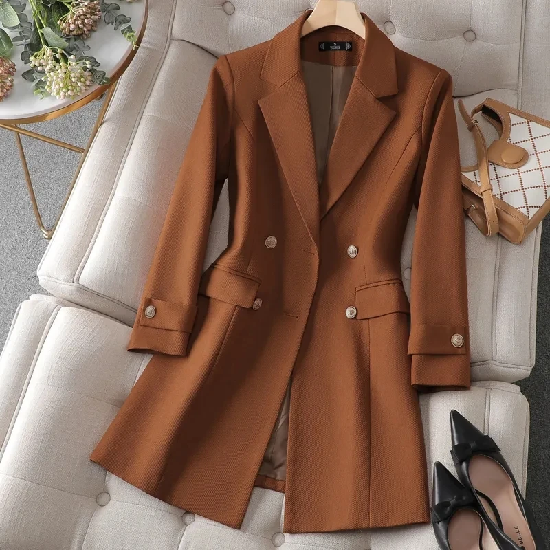 Autumn Winter Jacket Women Lon - Women Formal Wear Blazers のレビューと価格