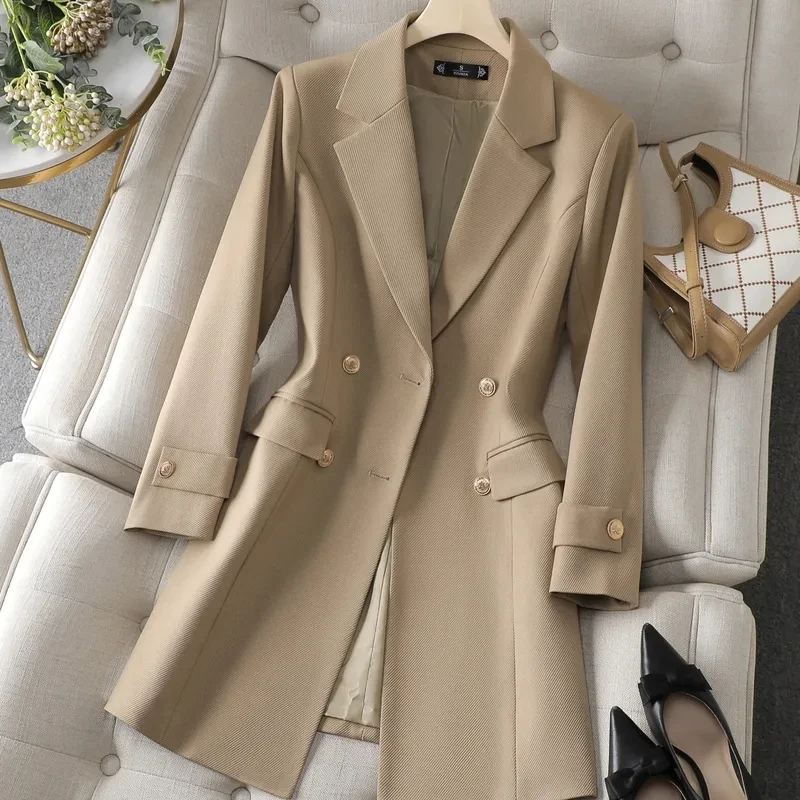 Autumn Winter Jacket Women Lon - Women Formal Wear Blazers のレビューと価格
