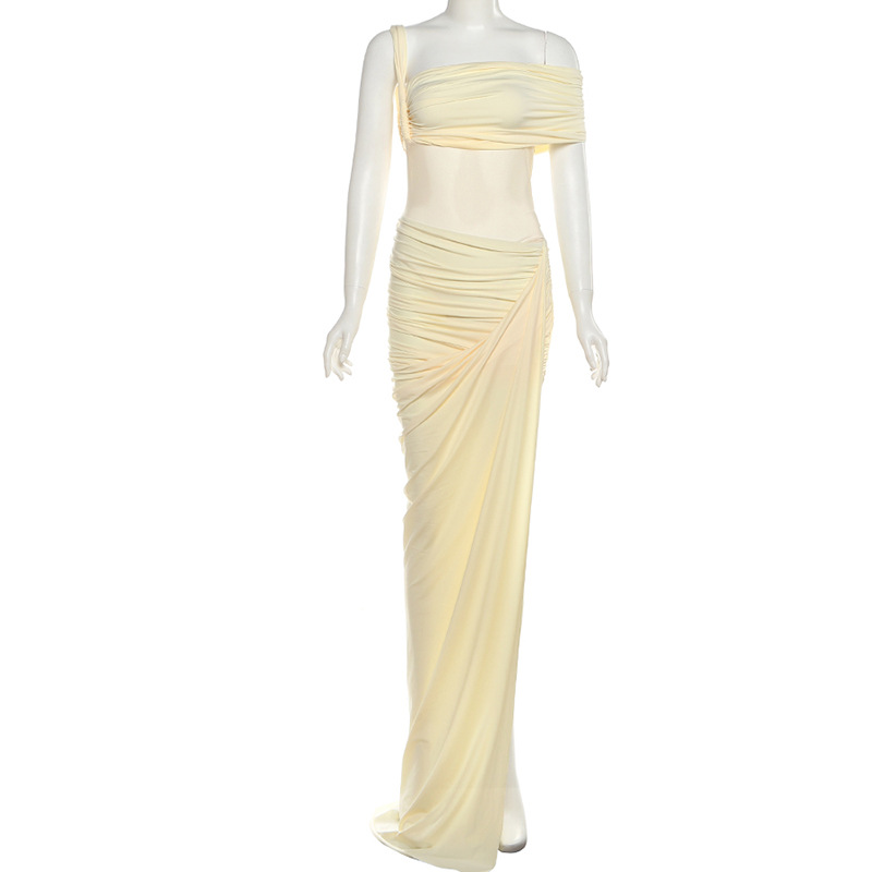 Yellow Women Prom Dress 2 Pcs  - Women'S Formal Wear Jumpsuit のレビューと価格