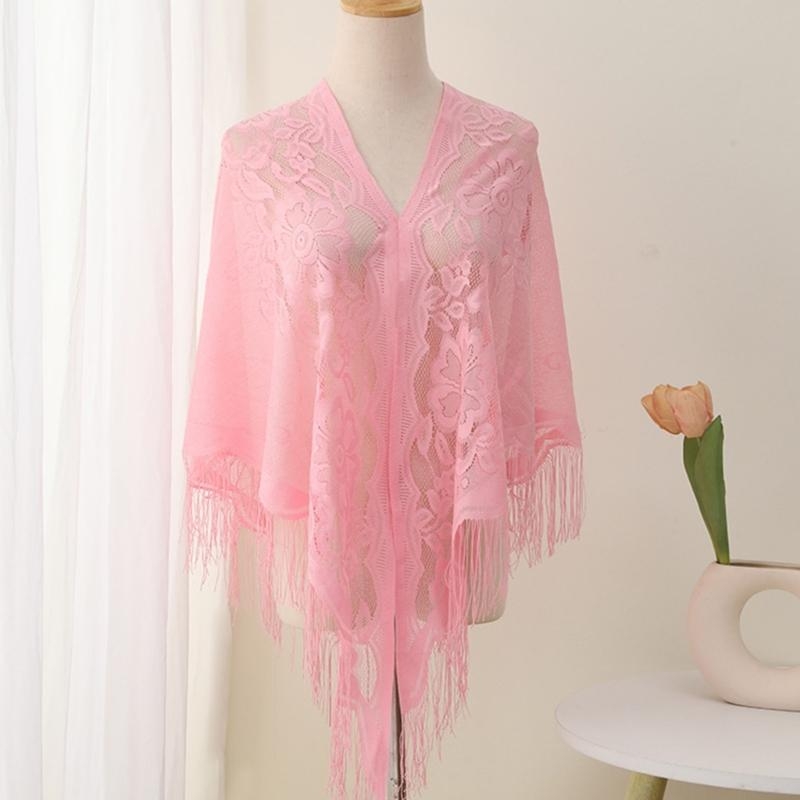 340D Lace Fringed Cover Up Hol - Women Formal Event Wear のレビューと価格