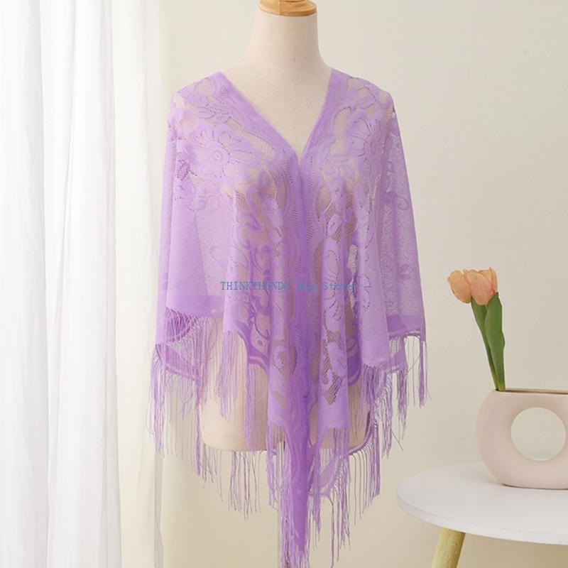 340D Lace Fringed Cover Up Hol - Women Formal Event Wear のレビューと価格