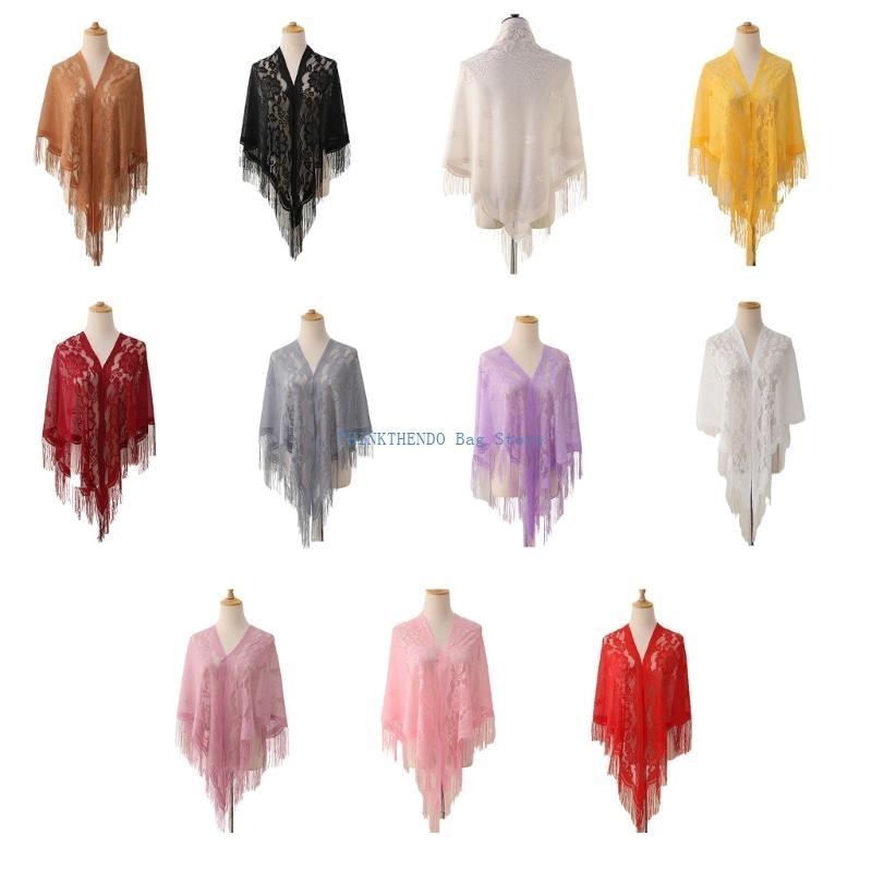 340D Lace Fringed Cover Up Hol - Women Formal Event Wear のレビューと価格