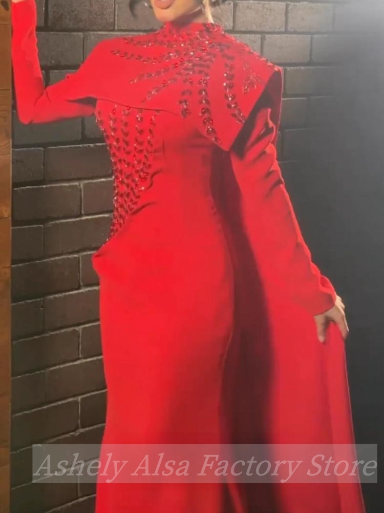 Customized Saudi Arabic Muslim - Women'S Red Formal Wear のレビューと価格