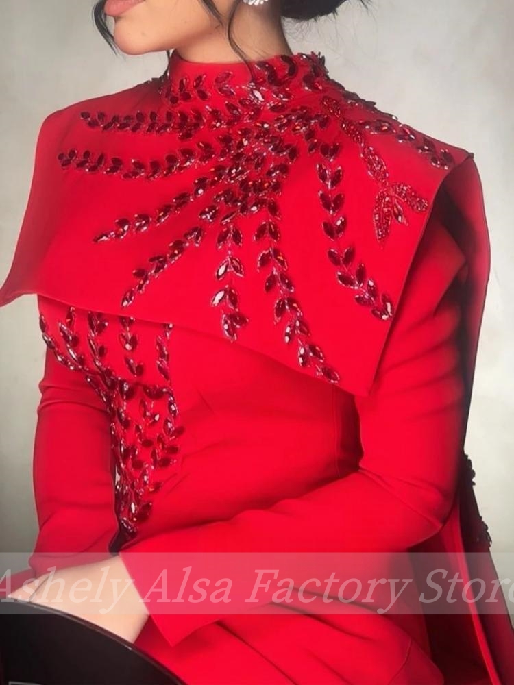 Customized Saudi Arabic Muslim - Women'S Red Formal Wear のレビューと価格
