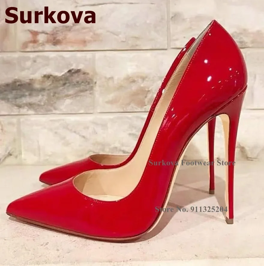 Surkova 12cm High Heel Shallow - Women'S Red Formal Wear のレビューと価格