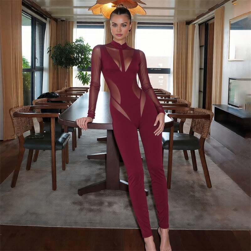 Sexy Black Women Jumpsuit See  - Women'S Formal Wear Jumpsuit のレビューと価格