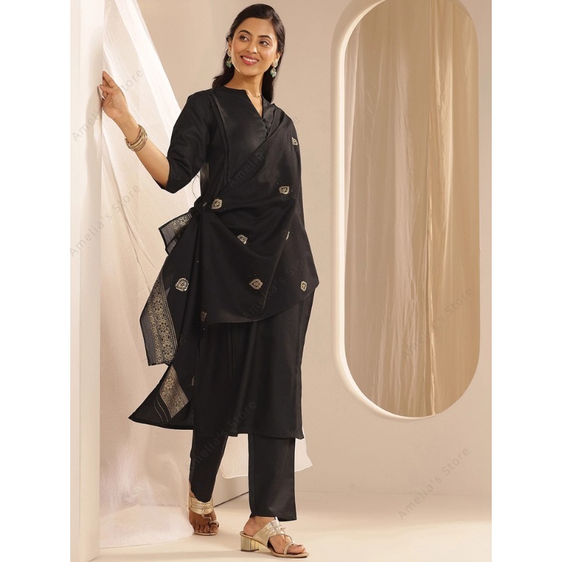 Women's Black Jacquard Kurta P - Women'S Formal Wear Blouse のレビューと価格