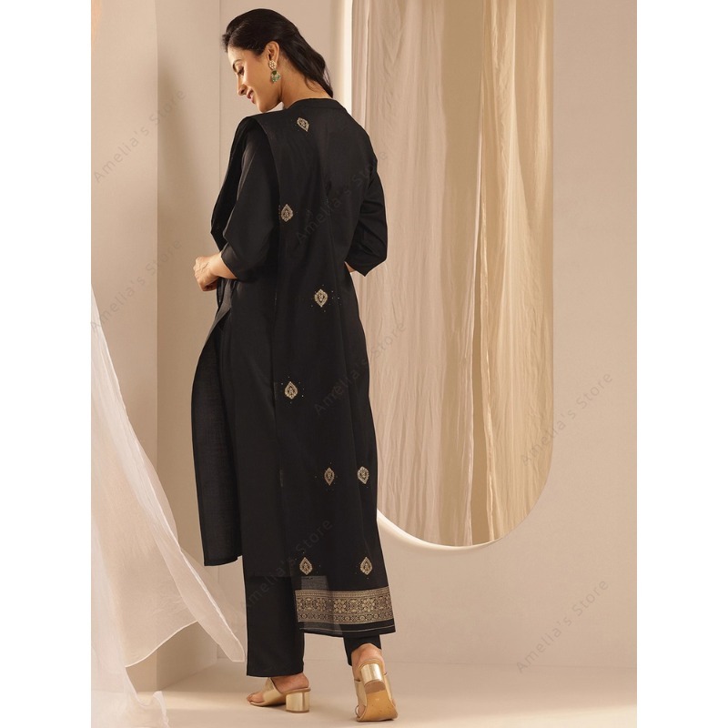 Women's Black Jacquard Kurta P - Women'S Formal Wear Blouse のレビューと価格