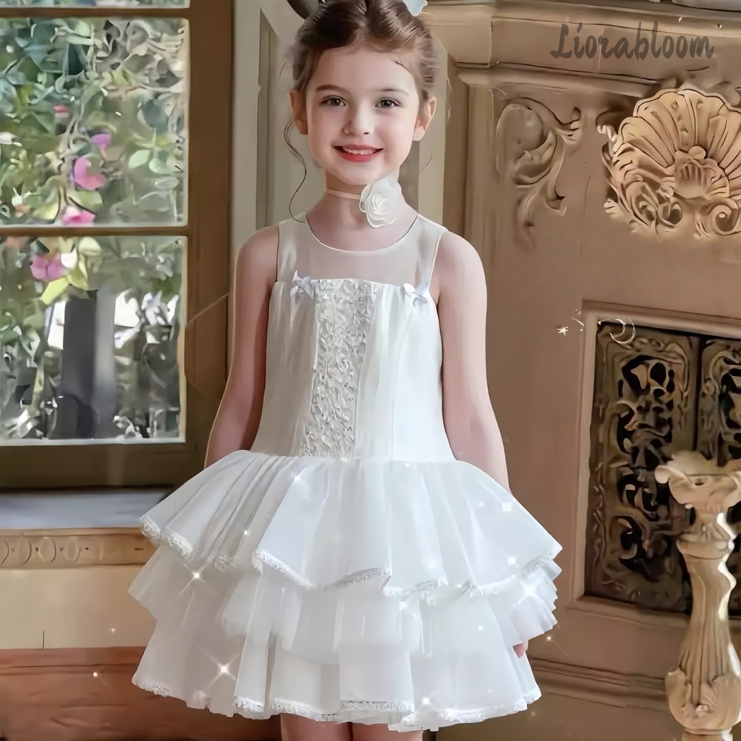 Girls' White Embroidered Forma - Women Formal Party Wear Dress のレビューと価格