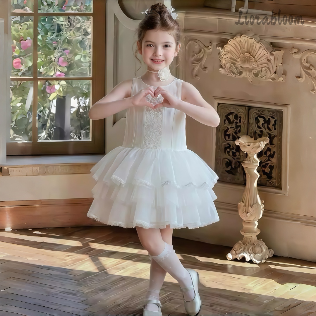 Girls' White Embroidered Forma - Women Formal Party Wear Dress のレビューと価格