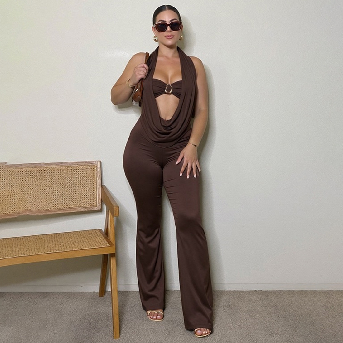 Black Women Jumpsuit 2 Pieces  - Women'S Formal Wear Jumpsuit のレビューと価格