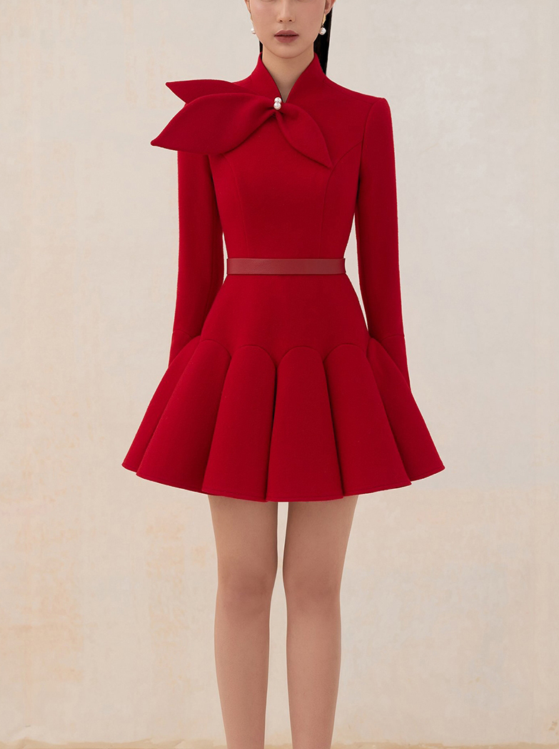 tailor shop light red wool dre - Formal Dress Female のレビューと価格