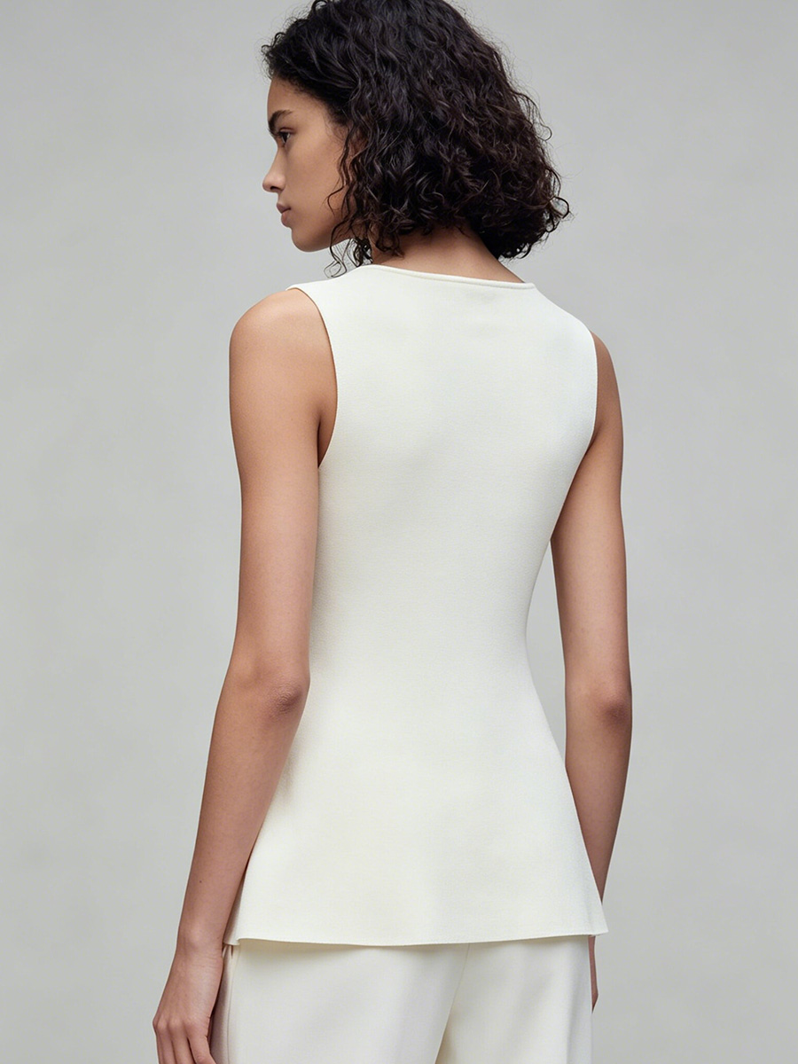 LIMO Knit Sleeveless Button Do - Women'S Formal Wear Blouse のレビューと価格