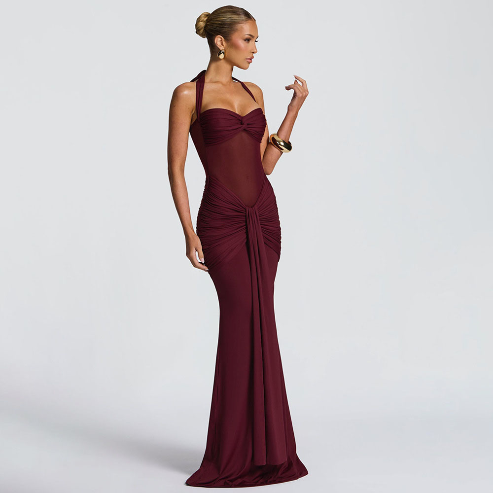 Elegant Patchwork Maxi Dress f - Formal Dress Female のレビューと価格